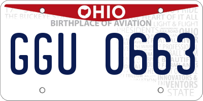 OH license plate GGU0663