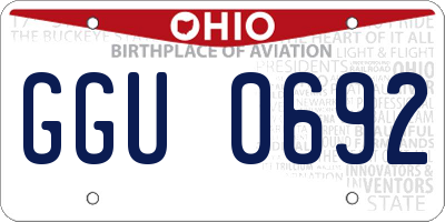 OH license plate GGU0692