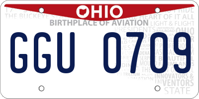 OH license plate GGU0709