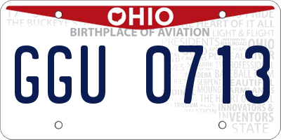 OH license plate GGU0713