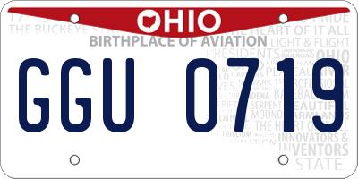 OH license plate GGU0719