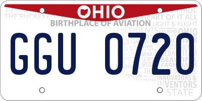 OH license plate GGU0720