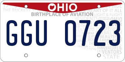OH license plate GGU0723
