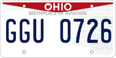 OH license plate GGU0726