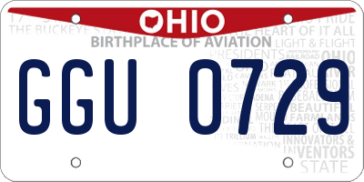 OH license plate GGU0729