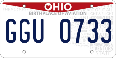OH license plate GGU0733
