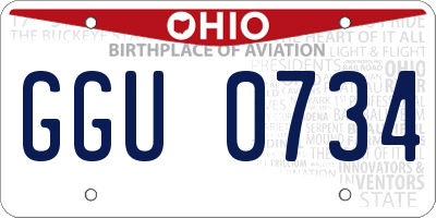 OH license plate GGU0734