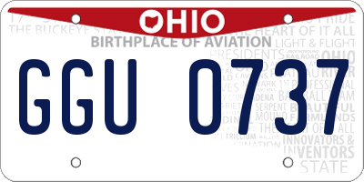 OH license plate GGU0737