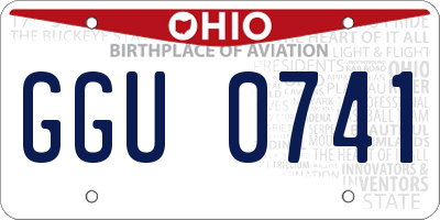 OH license plate GGU0741