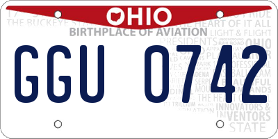OH license plate GGU0742