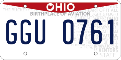 OH license plate GGU0761