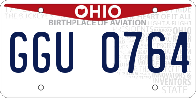 OH license plate GGU0764