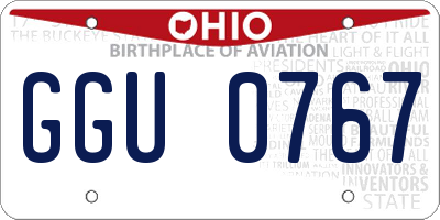 OH license plate GGU0767