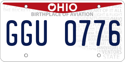 OH license plate GGU0776