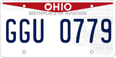 OH license plate GGU0779