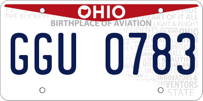 OH license plate GGU0783