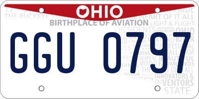 OH license plate GGU0797