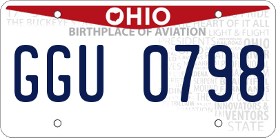 OH license plate GGU0798