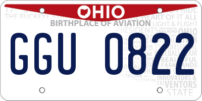 OH license plate GGU0822