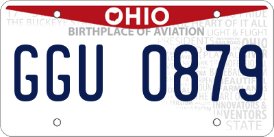 OH license plate GGU0879