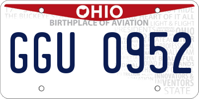 OH license plate GGU0952