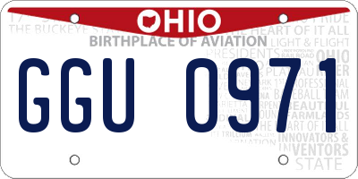 OH license plate GGU0971