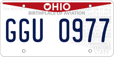 OH license plate GGU0977