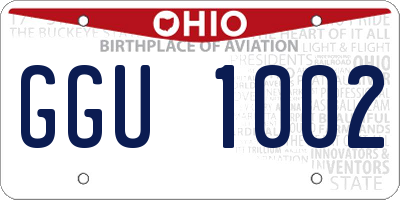 OH license plate GGU1002
