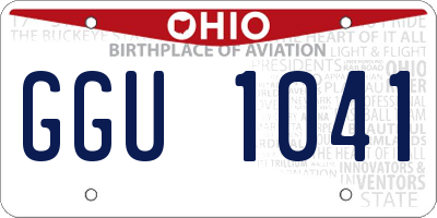 OH license plate GGU1041