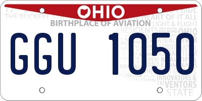 OH license plate GGU1050
