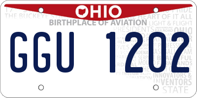 OH license plate GGU1202
