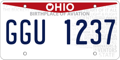 OH license plate GGU1237