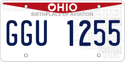 OH license plate GGU1255