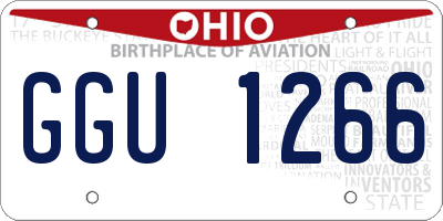 OH license plate GGU1266