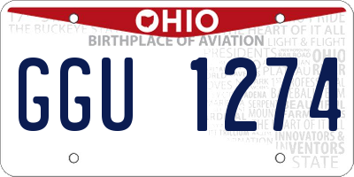 OH license plate GGU1274
