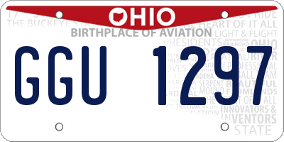OH license plate GGU1297