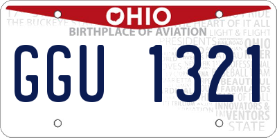 OH license plate GGU1321