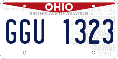 OH license plate GGU1323