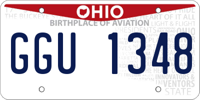 OH license plate GGU1348