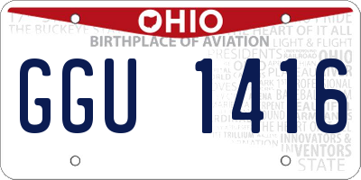 OH license plate GGU1416