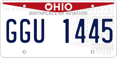 OH license plate GGU1445