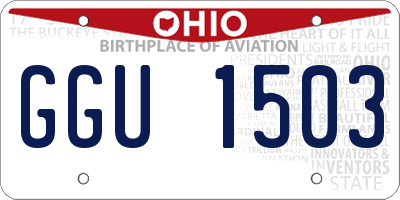 OH license plate GGU1503
