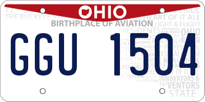 OH license plate GGU1504