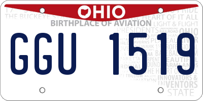 OH license plate GGU1519