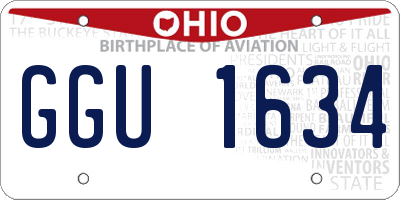 OH license plate GGU1634