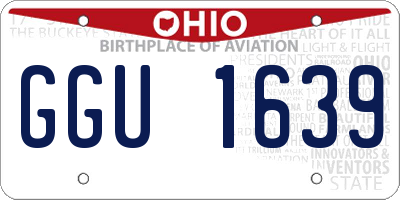 OH license plate GGU1639