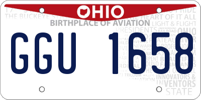 OH license plate GGU1658