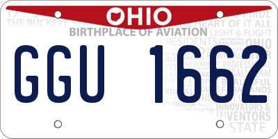 OH license plate GGU1662