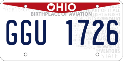 OH license plate GGU1726
