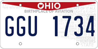 OH license plate GGU1734